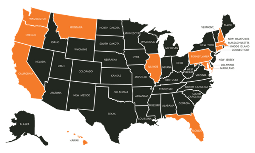 12 states map