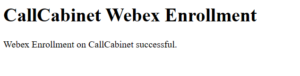 Successful Enrolment