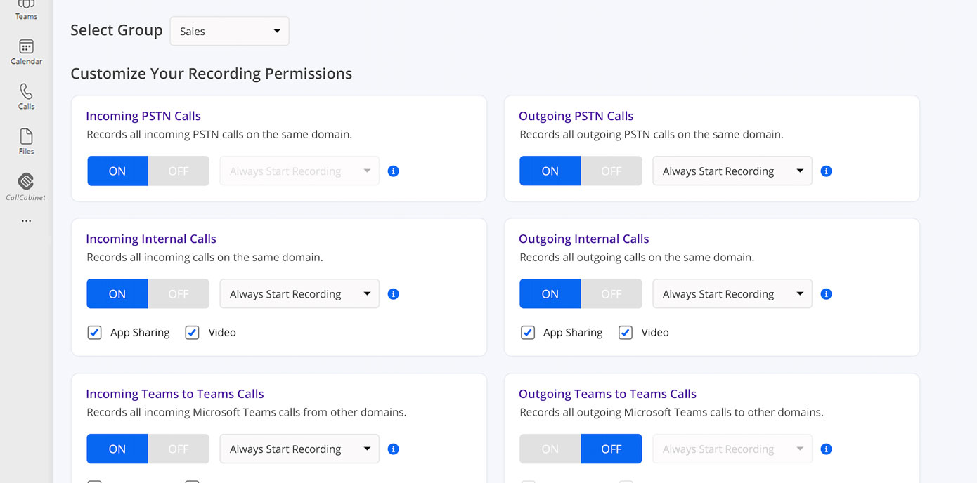 CallCabinet Blog Filler Auto-Provisioning Call Recording And Analytics for Microsoft Teams Granular Tool