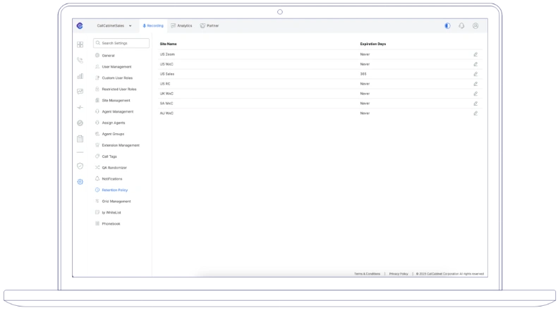 MiFID II compliant call retention