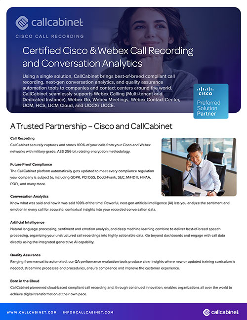 CallCabinet Brochure Certified Cisco